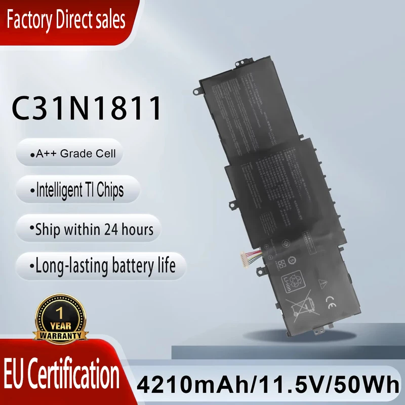 C31N1811 Laptop Battery For ASUS ZenBook 14 UX433F UX433FA UX433FN RX433F BX433F Deluxe13 Deluxe14 C31POJ5 C31PNJ5 Replacement B
C31N1811 Laptop Battery For ASUS ZenBook 14 UX433F UX433FA UX433FN RX433F BX433F Deluxe13 Deluxe14 C31POJ5 C31PNJ5 Replacement B