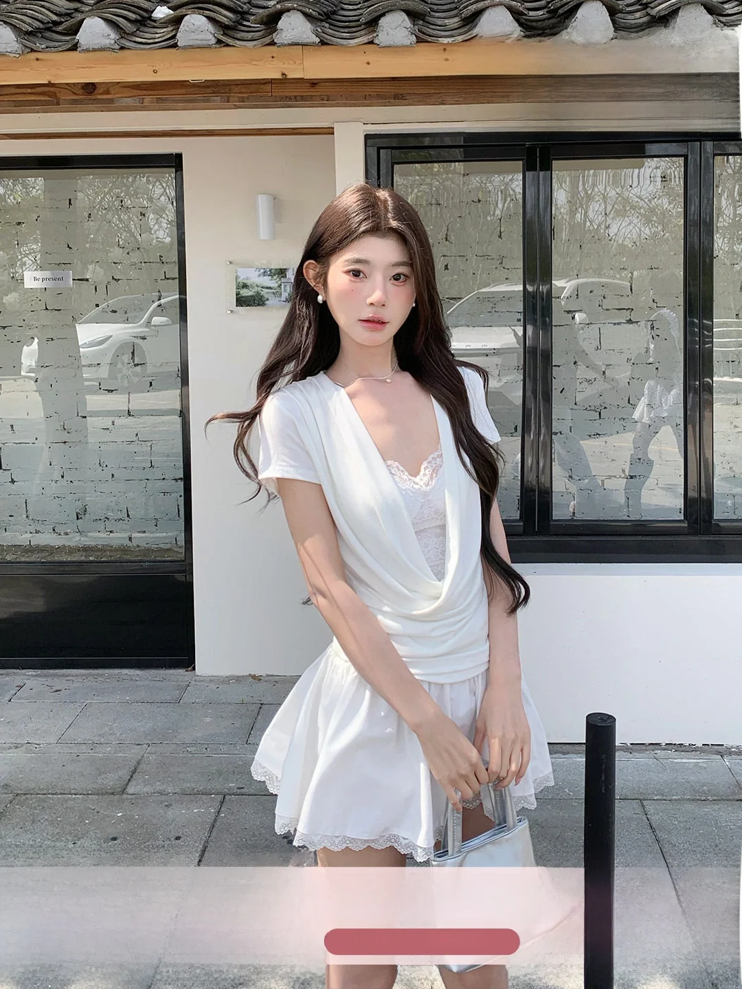 Sweet And Spicy Style White Lace Trim Short Sleeve Women's Summer Skirt High Waist Spring Fashion Set Three Pieces Tagkita Brand
Sweet And Spicy Style White Lace Trim Short Sleeve Women's Summer Skirt High Waist Spring Fashion Set Three Pieces Tagkita Brand