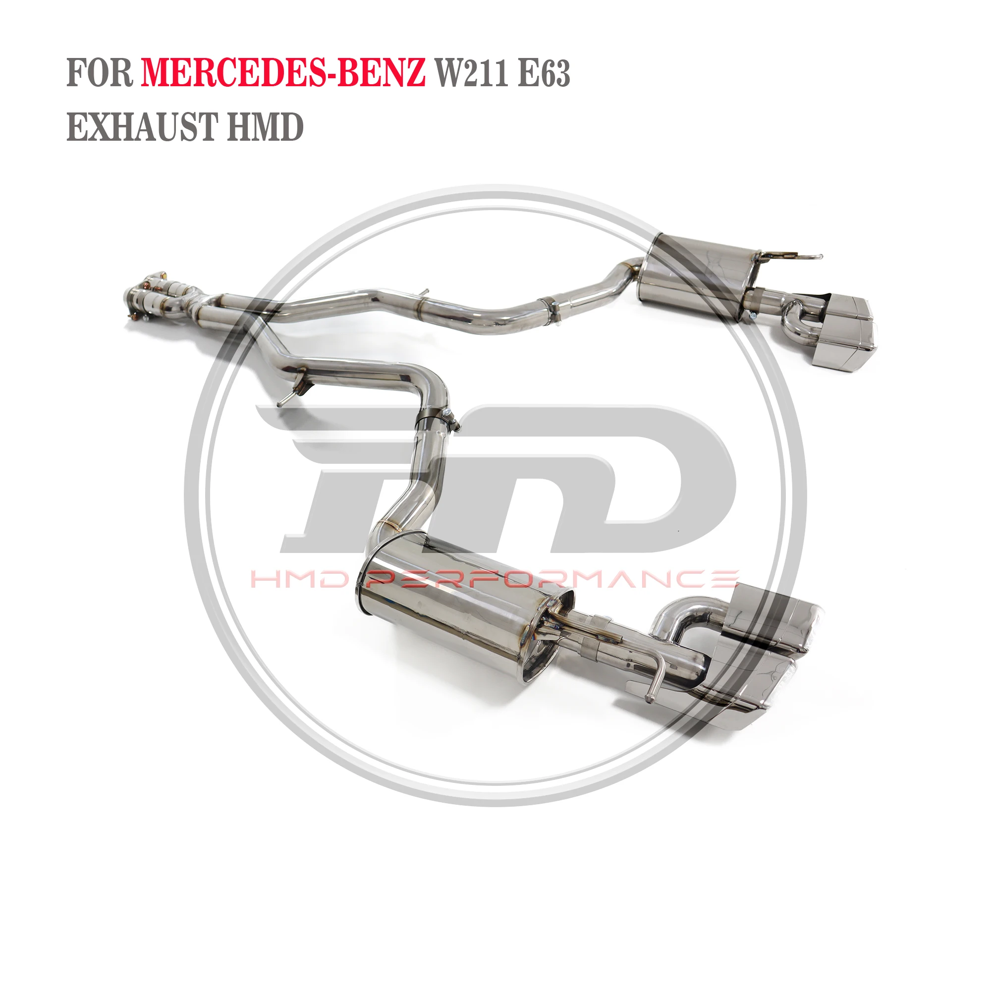 HMD Stainless Steel Exhaust System catback for Mercedes Benz W211 E63 Car auto parts without valve control chrome tips 2.75inch
HMD Stainless Steel Exhaust System catback for Mercedes Benz W211 E63 Car auto parts without valve control chrome tips 2.75inch