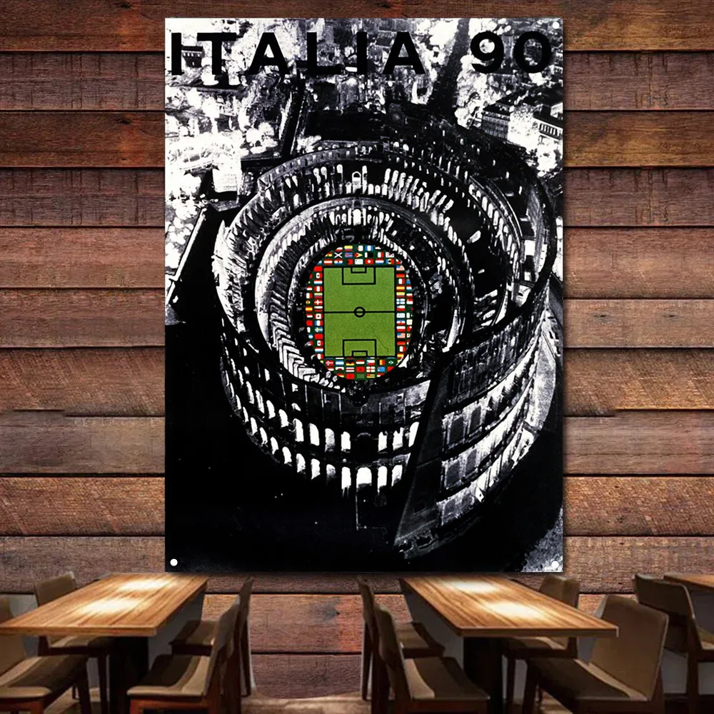 1990 Italy Football Cup Promotional Poster Wall Hanging Flag Vintage Soccer Poster Wall Art Decoration Banner Best Gift for Fans
1990 Italy Football Cup Promotional Poster Wall Hanging Flag Vintage Soccer Poster Wall Art Decoration Banner Best Gift for Fans