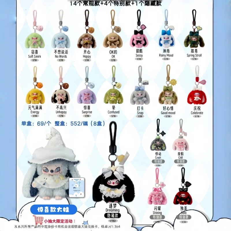 New SIINONO V3 Hang Mood Series Vinyl Plush Blind Box Cute Keychain Toy Surprise Bag Collectible Pendant Mystery Doll Exquisite
New SIINONO V3 Hang Mood Series Vinyl Plush Blind Box Cute Keychain Toy Surprise Bag Collectible Pendant Mystery Doll Exquisite