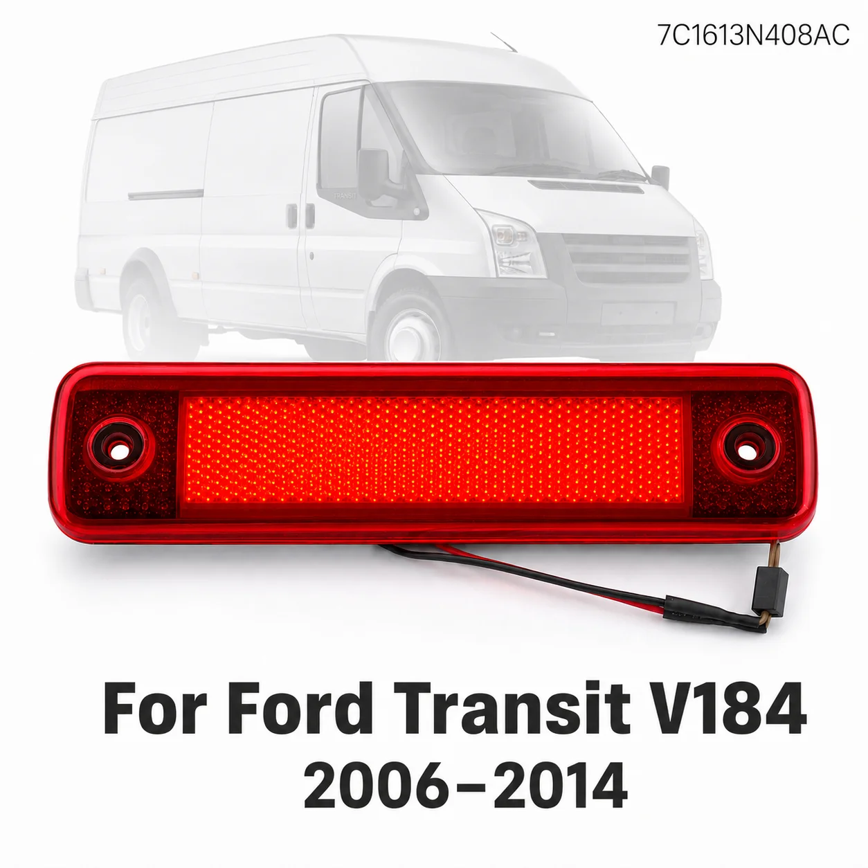 Rear High Mount Brake Stop Lamp Red Lens For Ford Transit V184 V347 2006 -2014 3rd Brake Light Unit 7C1613N408AC Accessories
Rear High Mount Brake Stop Lamp Red Lens For Ford Transit V184 V347 2006 -2014 3rd Brake Light Unit 7C1613N408AC Accessories