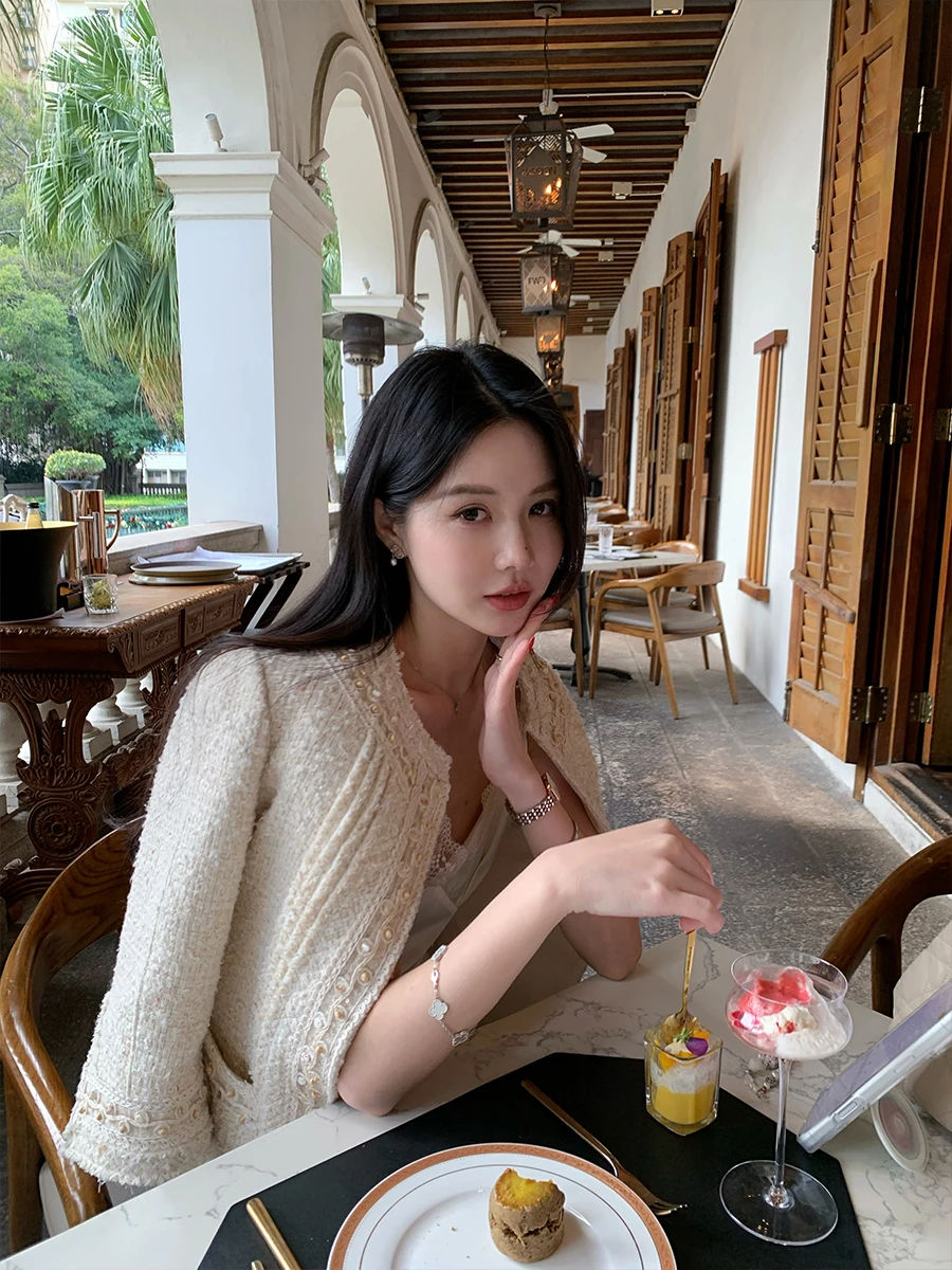 Lazy Zoe Vaion Fraance Set Classic round Ne Seven Sve Bead Knitting ort oulder Outerwear orts Women's Suit
Lazy Zoe Vaion Fraance Set Classic round Ne Seven Sve Bead Knitting ort oulder Outerwear orts Women's Suit