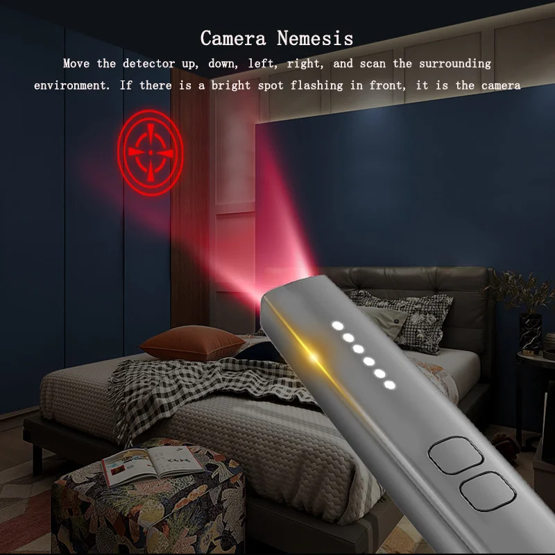 KT9-2 Infrared Scanning Automatic Alarm Hotel Anti Eavesdropping Vehicle Tracking Signal Camera Detection Portable GPS Detector
KT9-2 Infrared Scanning Automatic Alarm Hotel Anti Eavesdropping Vehicle Tracking Signal Camera Detection Portable GPS Detector