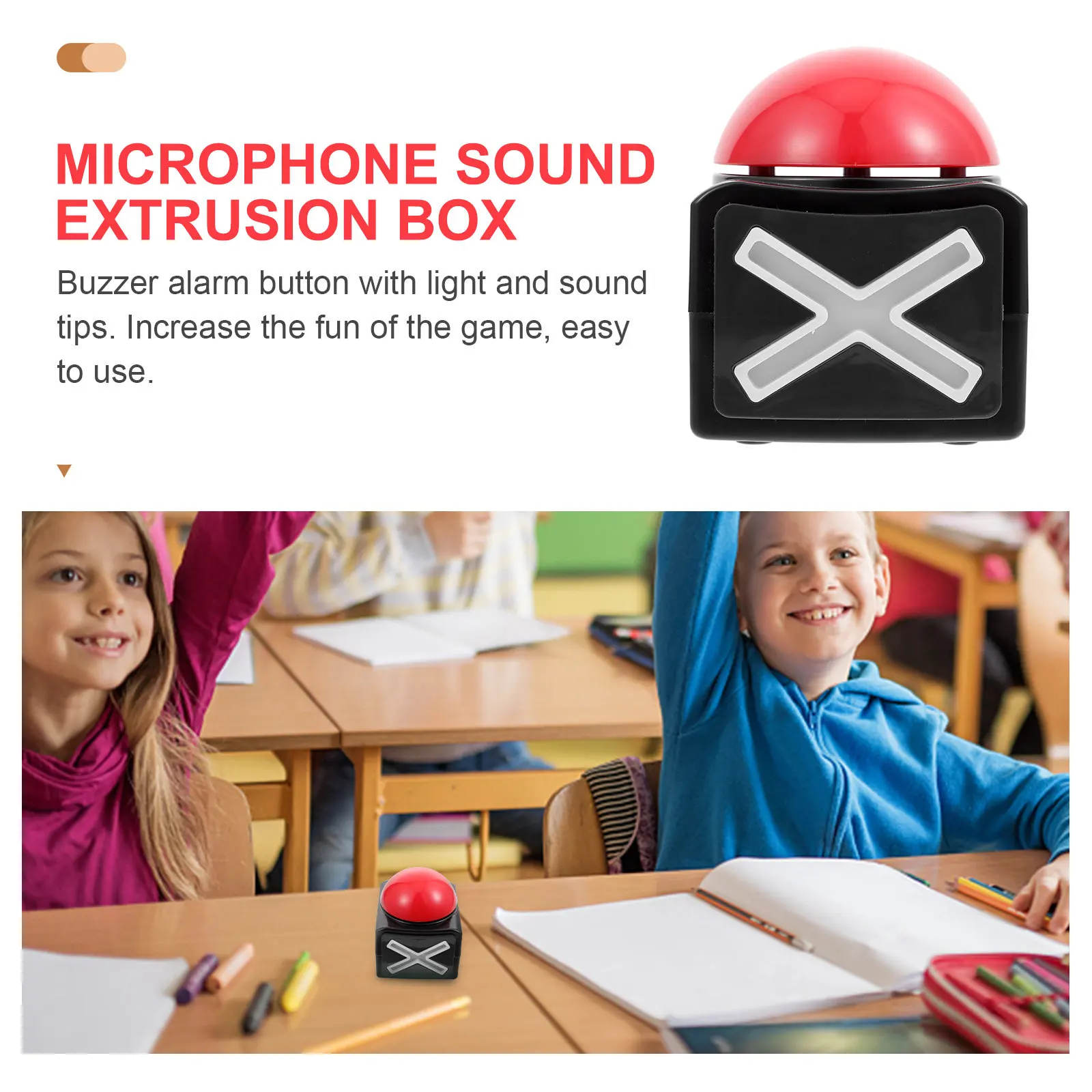 Пластиковая кнопка-зуммер для ответов на играх, громкая, светящаяся, электронная, для викторин, соревнований, вечеринок, аксессуар для игр
Пластиковая кнопка-зуммер для ответов на играх, громкая, светящаяся, электронная, для викторин, соревнований, вечеринок, аксессуар для игр