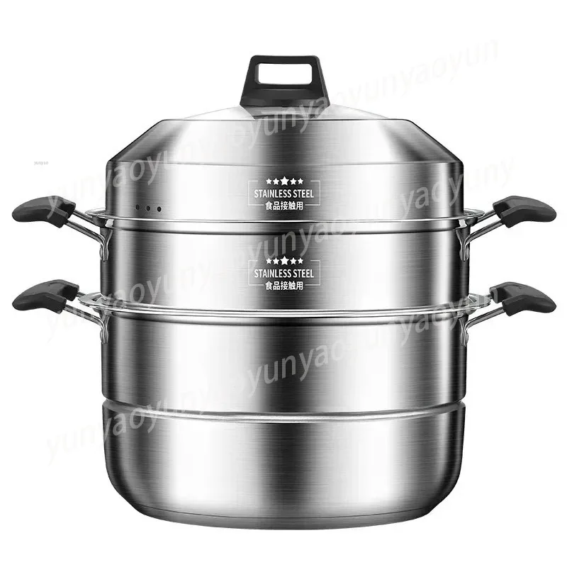 45cm Steamer Cooker 316L Stainless Steel Steamer Pot Multilayer Steamer Pots for Cooking Hotpot Double Boiler Home Appliance
45cm Steamer Cooker 316L Stainless Steel Steamer Pot Multilayer Steamer Pots for Cooking Hotpot Double Boiler Home Appliance