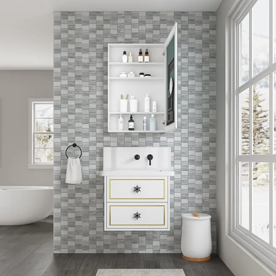 24'' W x 36'' H Bathroom Mirror Medicine Cabinet Wooden Door Medicine Cabinets for Bathroom Wall Mounted Recessed or Surface Ba
24'' W x 36'' H Bathroom Mirror Medicine Cabinet Wooden Door Medicine Cabinets for Bathroom Wall Mounted Recessed or Surface Ba