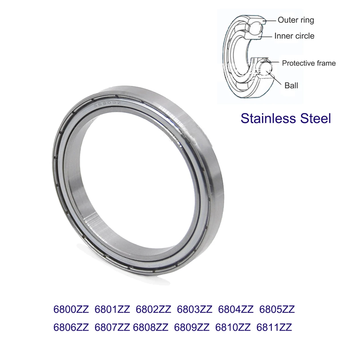 1/2pcs Deep Groove Ball Bearing Thin Wall 6800ZZ 6801ZZ 6802ZZ 6803ZZ 6804ZZ 6805ZZ~6808ZZ 6809ZZ 6810ZZ 6811ZZ Stainless Steel
1/2pcs Deep Groove Ball Bearing Thin Wall 6800ZZ 6801ZZ 6802ZZ 6803ZZ 6804ZZ 6805ZZ~6808ZZ 6809ZZ 6810ZZ 6811ZZ Stainless Steel