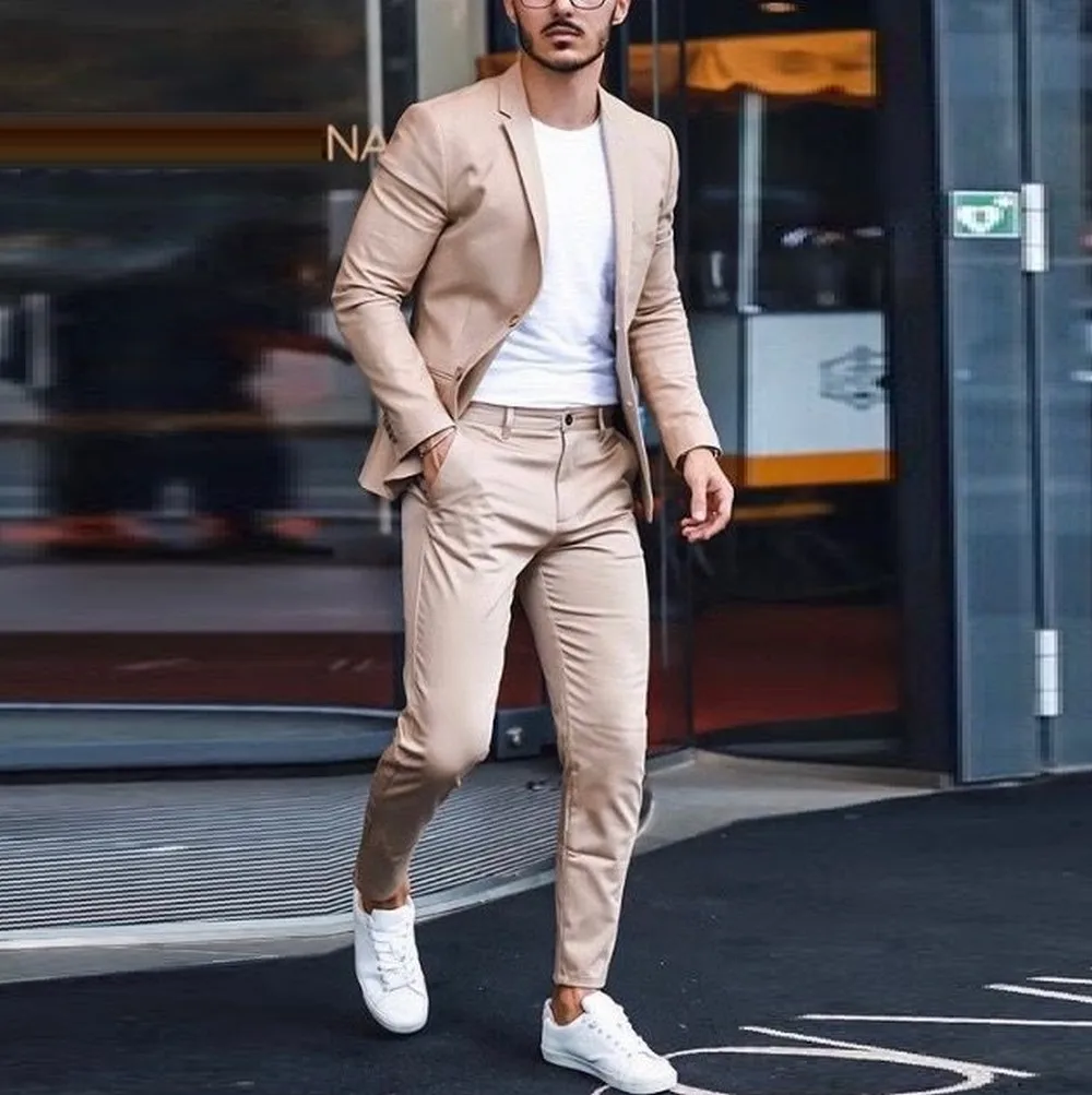 Khaki Men Tuxedos Groom Groomsman Wedding Party Prom Formal Occasion Male Business Suit 2 Piece Set Jacket Pants
Khaki Men Tuxedos Groom Groomsman Wedding Party Prom Formal Occasion Male Business Suit 2 Piece Set Jacket Pants