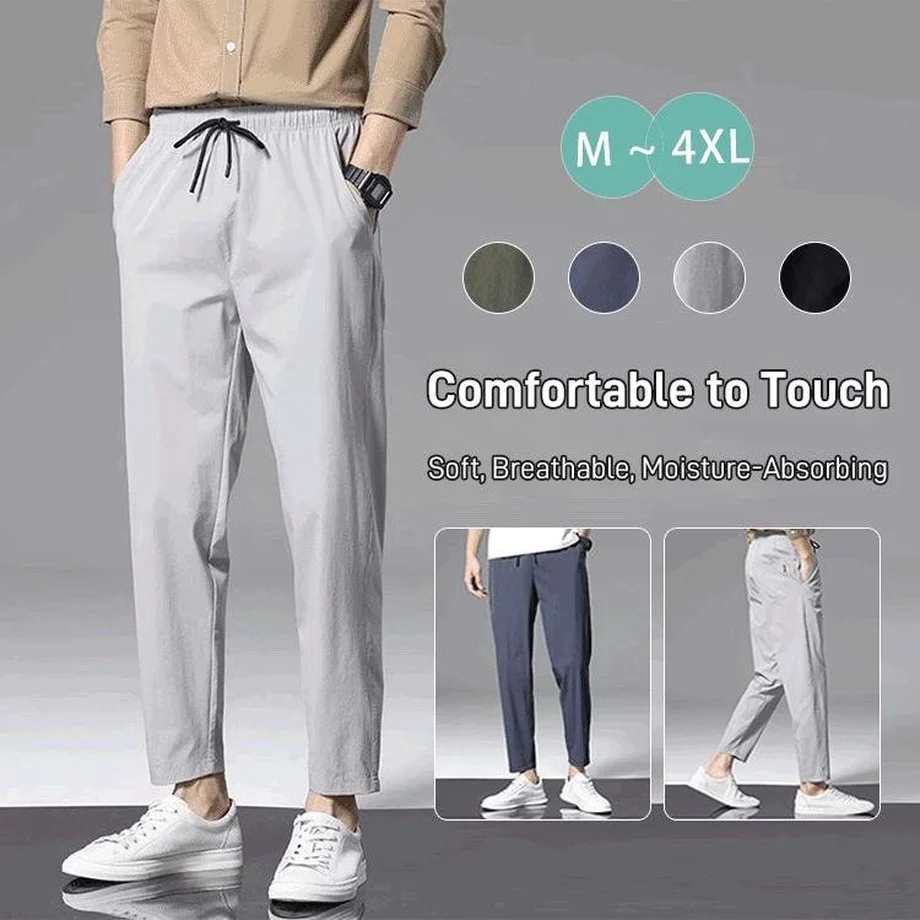 Men's Hot Sale Ice Silk Cropped Casual Pants Smooth Cooling Cool Feeling Pants Loose Suitable for 100KG
Men's Hot Sale Ice Silk Cropped Casual Pants Smooth Cooling Cool Feeling Pants Loose Suitable for 100KG