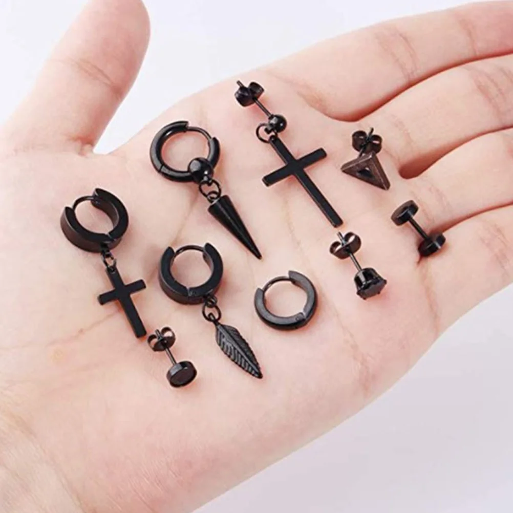 Stainless Earrings Set Men Ear Hooks Decorative Ear Studs Stylish Accessories Gift For Boyfriend Birthday Anniversary
Stainless Earrings Set Men Ear Hooks Decorative Ear Studs Stylish Accessories Gift For Boyfriend Birthday Anniversary