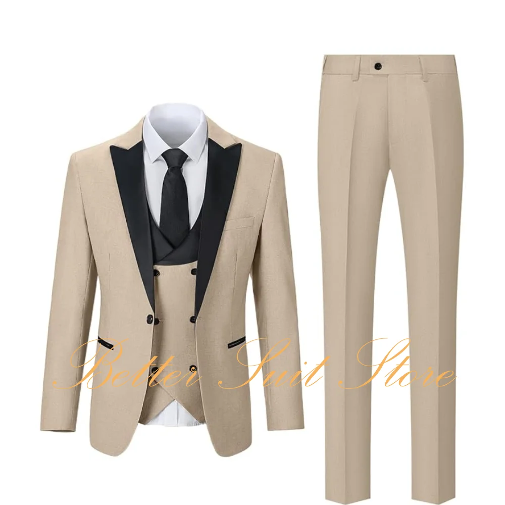 Formal Men's Suits 3 Piece Set One Button Slim Fit Blazer Men Double Breasted Suits for Men Prom Bussiness Solid Suits
Formal Men's Suits 3 Piece Set One Button Slim Fit Blazer Men Double Breasted Suits for Men Prom Bussiness Solid Suits