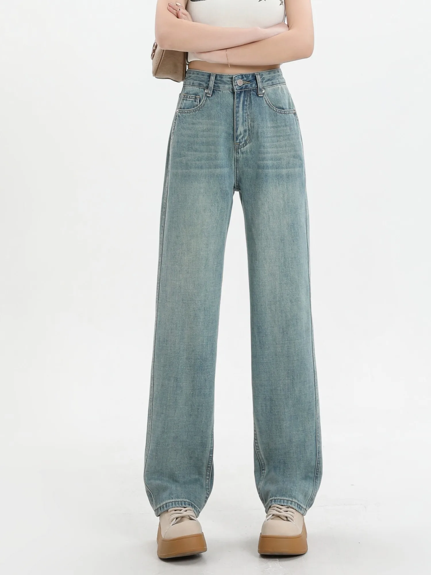 ZHISILAO Retro High Waist Straight Jeans Women Casual Wide Leg Streetwear Denim Pants 2024 Spring Summer Jeans
ZHISILAO Retro High Waist Straight Jeans Women Casual Wide Leg Streetwear Denim Pants 2024 Spring Summer Jeans