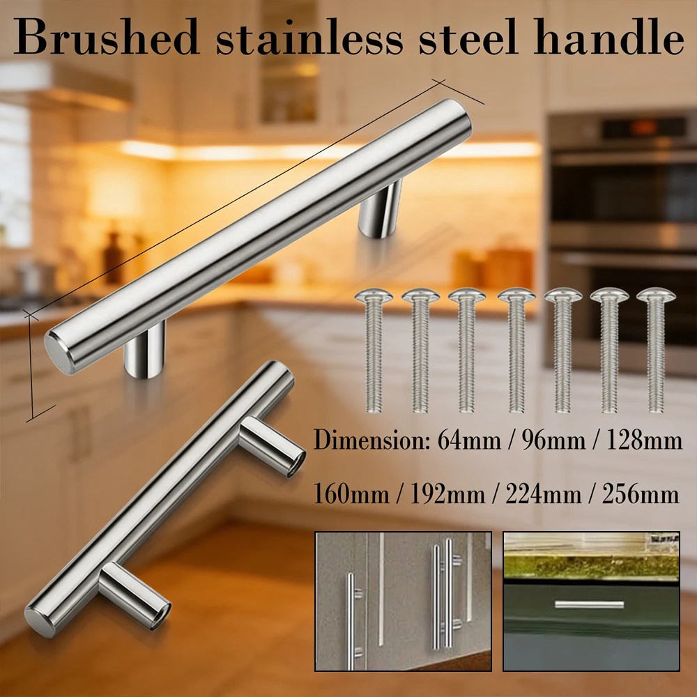 Stainless Steel Handles Cabinet Pull Handles 10mm Kitchen Door Cabinet T Bar Straight Handle Pull Knobs Furniture Hardware
Stainless Steel Handles Cabinet Pull Handles 10mm Kitchen Door Cabinet T Bar Straight Handle Pull Knobs Furniture Hardware
