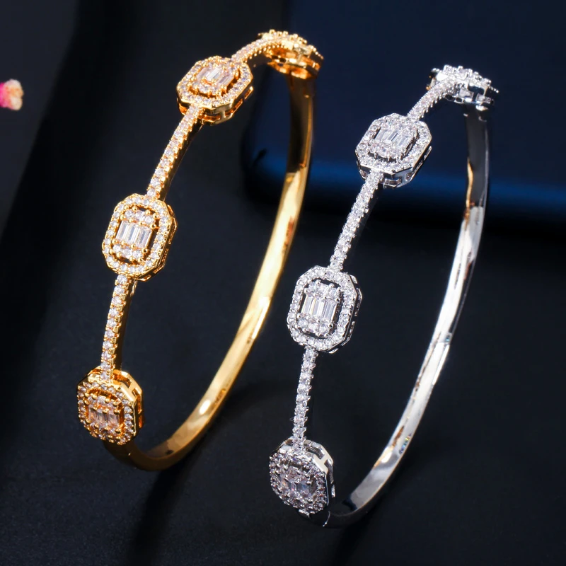 ThreeGraces Trendy Shiny Cubic Zirconia Gold Color Geometric Open Cuff Bangle for Women Fashion Wedding CZ Party Jewelry B086
ThreeGraces Trendy Shiny Cubic Zirconia Gold Color Geometric Open Cuff Bangle for Women Fashion Wedding CZ Party Jewelry B086
