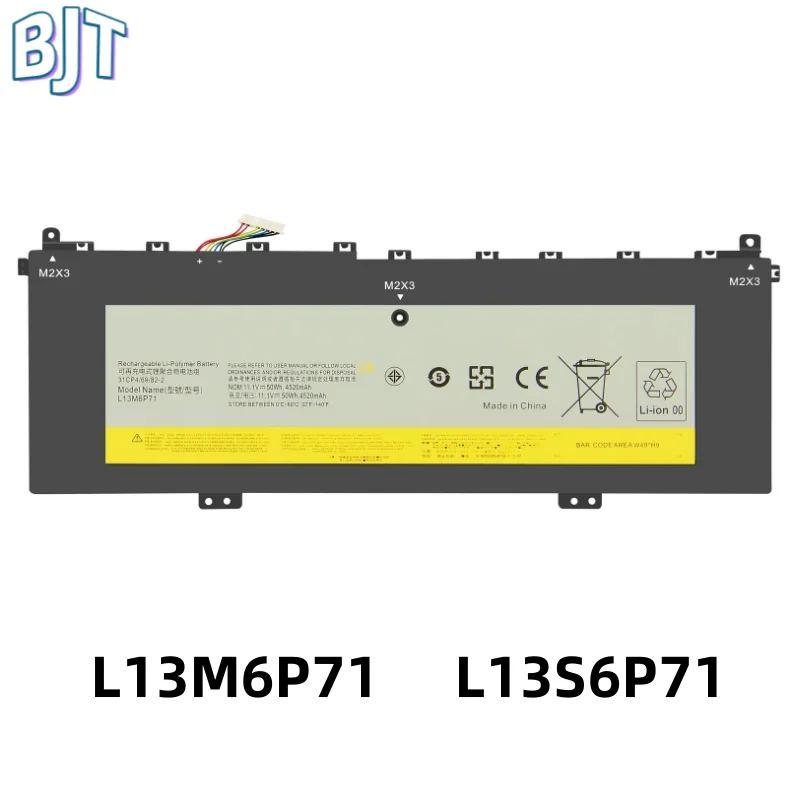 New Rechargeable Notebook Laptop Battery L13M6P71 L13S6P71 11.1V 50Wh 4520mAh for Lenovo Yoga 2 13 Series 121500234
New Rechargeable Notebook Laptop Battery L13M6P71 L13S6P71 11.1V 50Wh 4520mAh for Lenovo Yoga 2 13 Series 121500234