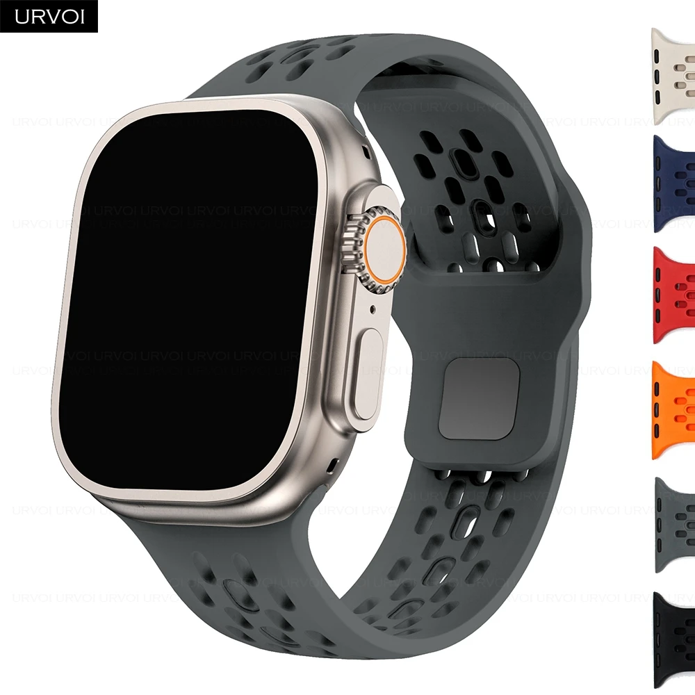 Спортивный ремешок URVOI с фторэластовой нагрузкой для Apple Watch Ultra 2 Series 10, 9, 8, 7, 6, дышащий ремешок для iWatch, браслет Pin&tuck, 49 мм
Спортивный ремешок URVOI с фторэластовой нагрузкой для Apple Watch Ultra 2 Series 10, 9, 8, 7, 6, дышащий ремешок для iWatch, браслет Pin&tuck, 49 мм