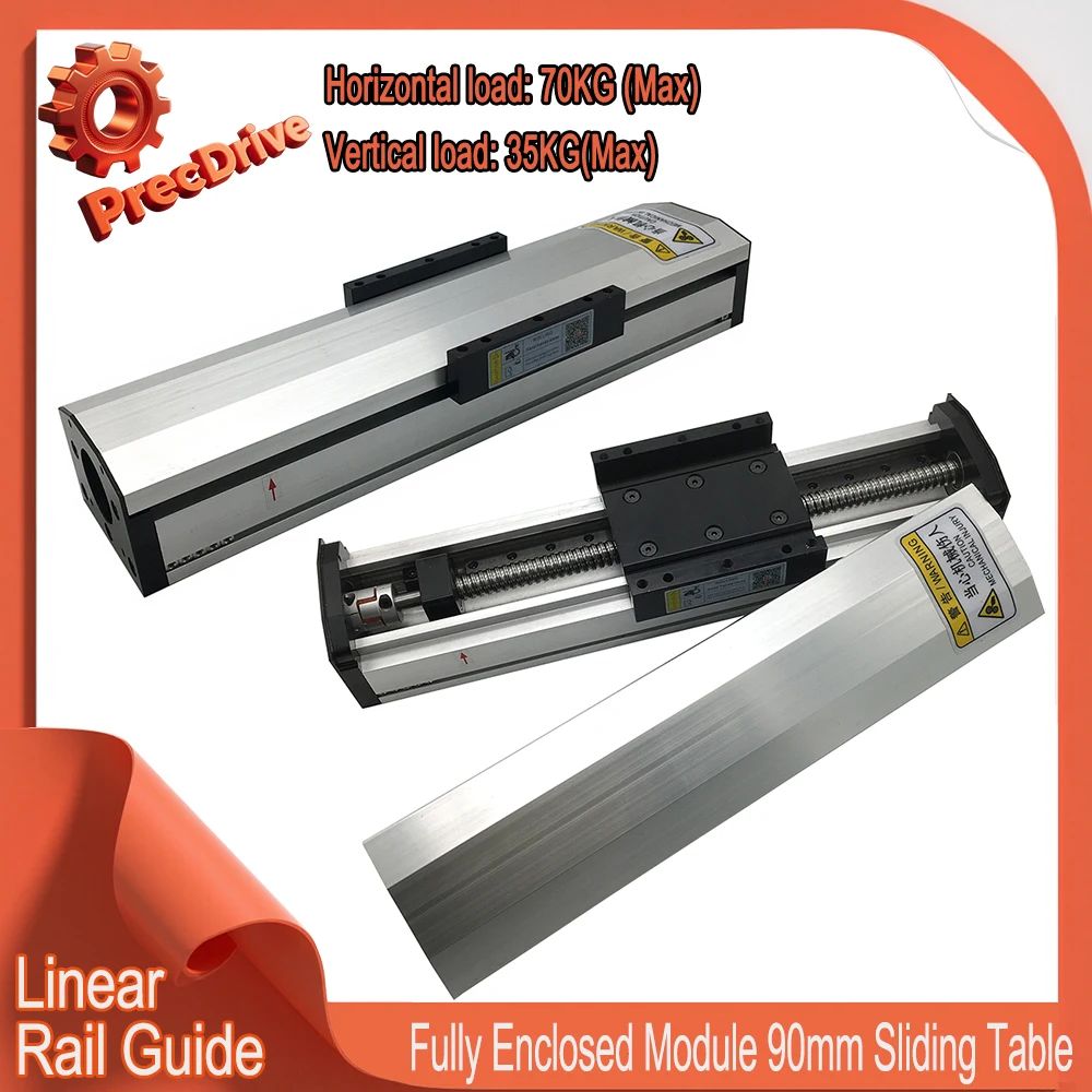 CNC Fully Enclosed Slide Table 90mm Wide 70KG Load Linear Rail Guide Motorized Heavy Duty Ballscrew Slide Table SFU1605 4PCS MGN
CNC Fully Enclosed Slide Table 90mm Wide 70KG Load Linear Rail Guide Motorized Heavy Duty Ballscrew Slide Table SFU1605 4PCS MGN