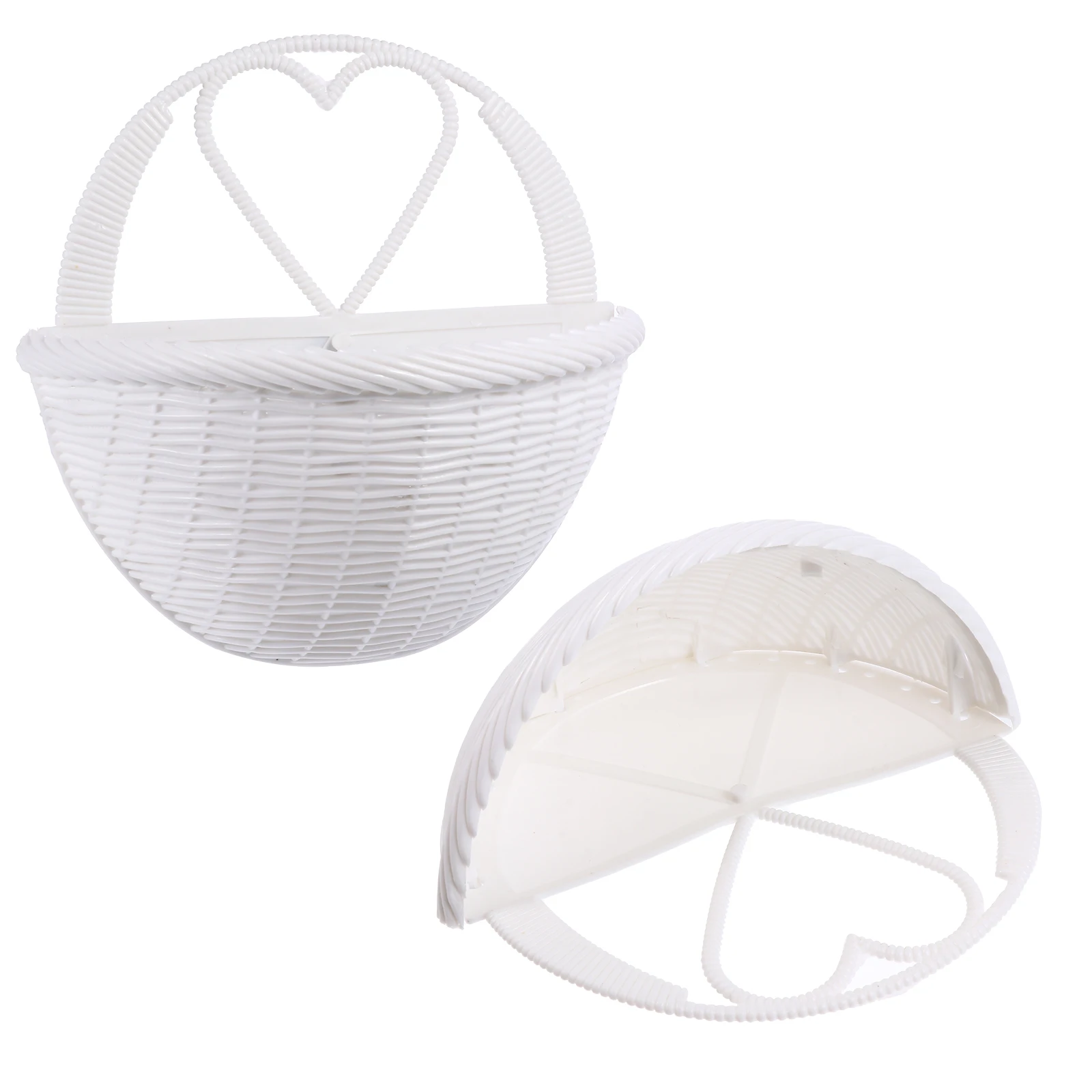 2Pcs Wall Hanging Flower Basket Plastic Durable Planter Pot for Home Decor Fake Flowers Plants Storage Container Rattan Effect
2Pcs Wall Hanging Flower Basket Plastic Durable Planter Pot for Home Decor Fake Flowers Plants Storage Container Rattan Effect