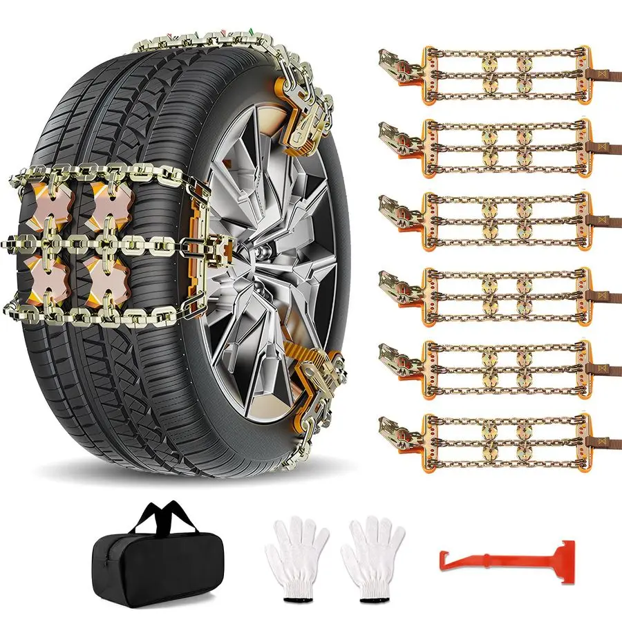Chains, Emergency AntiSkid Tire Chains for SUV, Cars, Sedan, Pickup Trucks with Update Adjustable Lock for Ice, Snow, Mud, Sand,
Chains, Emergency AntiSkid Tire Chains for SUV, Cars, Sedan, Pickup Trucks with Update Adjustable Lock for Ice, Snow, Mud, Sand,