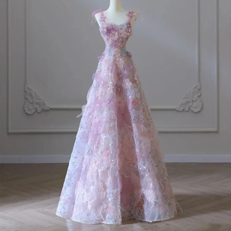 Purple Flower Gown Evening Dress 2025 New Style Women Evening Long Dress Party Vestido Robes
Purple Flower Gown Evening Dress 2025 New Style Women Evening Long Dress Party Vestido Robes