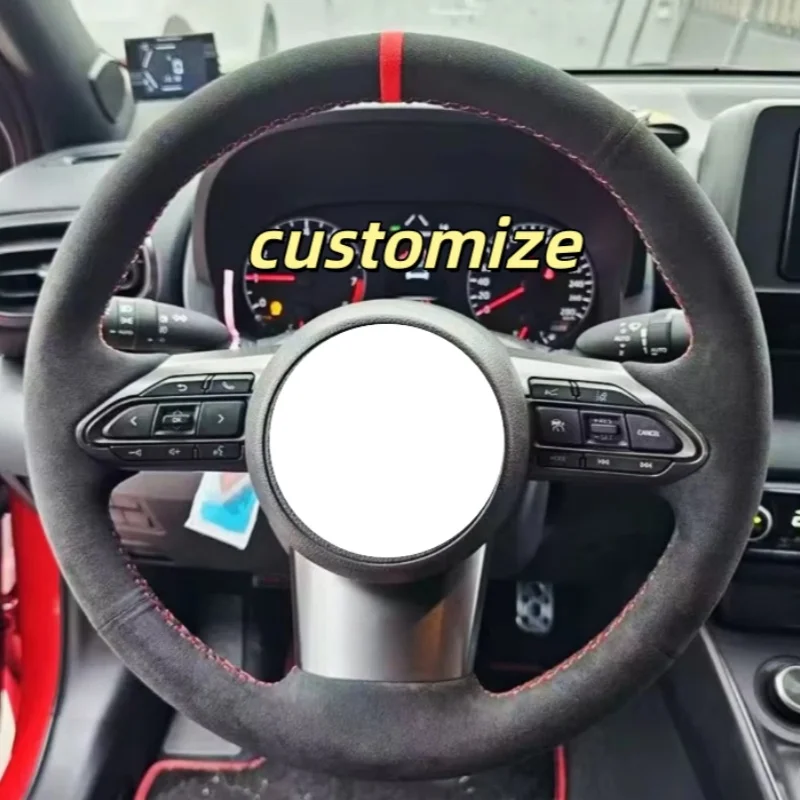 Чехол на руль автомобиля из замши с индивидуальной отделкой ручной работы, противоскользящий, для Toyota Yaris, модели 2020, 2021, 2022 годов.
Чехол на руль автомобиля из замши с индивидуальной отделкой ручной работы, противоскользящий, для Toyota Yaris, модели 2020, 2021, 2022 годов.