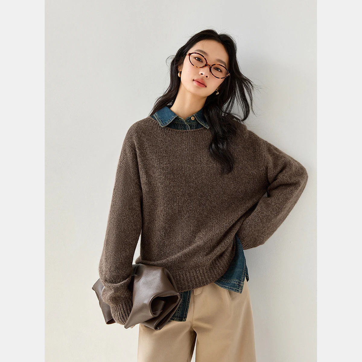 Женский свитер VIMLY, винтажный вязаный женский пуловер с вырезом на шее, повседневные свободные джемперы, женская зимняя одежда 2025, 73735
Женский свитер VIMLY, винтажный вязаный женский пуловер с вырезом на шее, повседневные свободные джемперы, женская зимняя одежда 2025, 73735