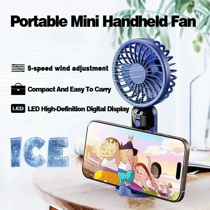 Mini Portable Handheld Fan: LED Display, 3-Speed Strong Wind, Fan Rechargeable Portable, Sleek Design for Travel/Camping/Office
Mini Portable Handheld Fan: LED Display, 3-Speed Strong Wind, Fan Rechargeable Portable, Sleek Design for Travel/Camping/Office