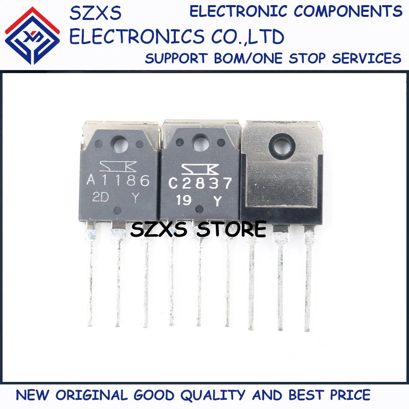 New Original 2Pairs 2SA1186 A1186 + 2SC2837 C2837 TO-3P Audio Amplifier Transistor In Stock Electronic Components Good Quality
New Original 2Pairs 2SA1186 A1186 + 2SC2837 C2837 TO-3P Audio Amplifier Transistor In Stock Electronic Components Good Quality