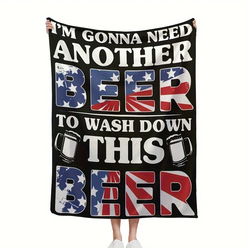 Funny Beer Humor Blanket - "I Still Need a Beer" Patriotic American Flag Design, Thick All-Season Comfort, Black Background with
Funny Beer Humor Blanket - "I Still Need a Beer" Patriotic American Flag Design, Thick All-Season Comfort, Black Background with