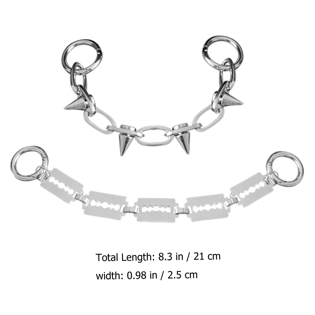 2 Pcs Punk Shoe Buckle Chains Goth Shoes Charm Decoration Charms Rhinestone for Sports
2 Pcs Punk Shoe Buckle Chains Goth Shoes Charm Decoration Charms Rhinestone for Sports