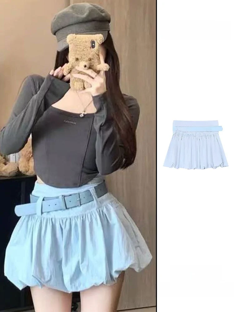 Sweet Sle Blue Flower Bud Skirt High Waist Women's Summer Design Puffy A-Line ort Skirt Youthful Versatile Korean Version
Sweet Sle Blue Flower Bud Skirt High Waist Women's Summer Design Puffy A-Line ort Skirt Youthful Versatile Korean Version