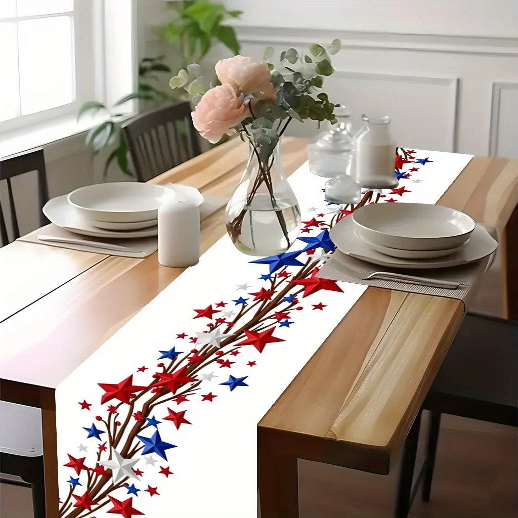 1pc Red Blue White Star Branch Print Table Runner Ideal for Independence Day Dining Table Sideboard and Living Room Home Decor
1pc Red Blue White Star Branch Print Table Runner Ideal for Independence Day Dining Table Sideboard and Living Room Home Decor