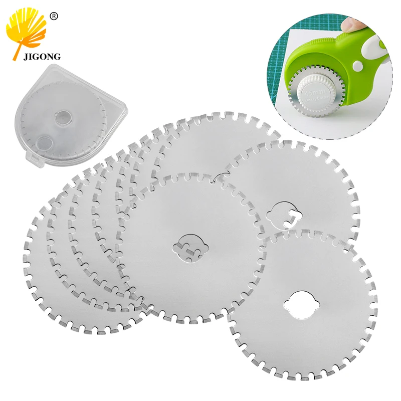High-Speed Steel 45mm Rotating Cutting Blade Dashed Shape Paper Leather and Fabric Circular Roller Blade Set
High-Speed Steel 45mm Rotating Cutting Blade Dashed Shape Paper Leather and Fabric Circular Roller Blade Set