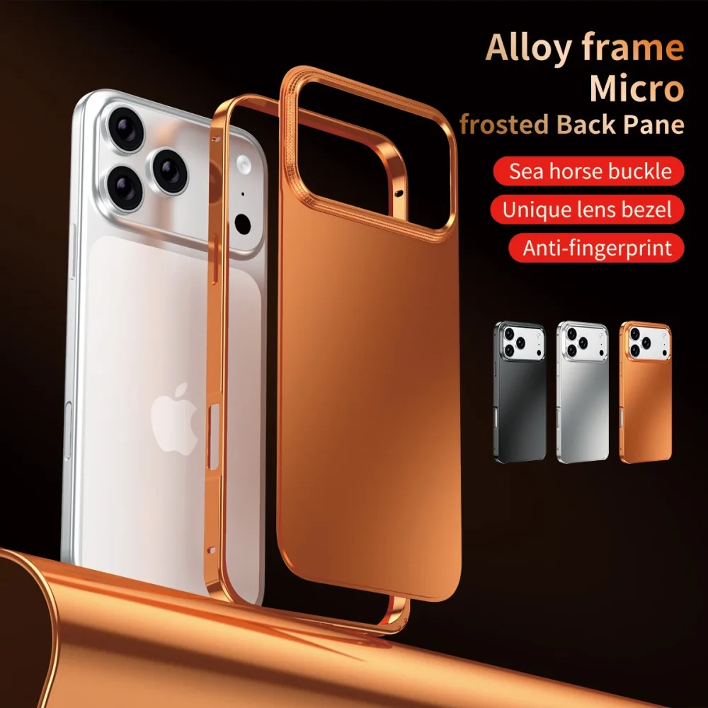 Classic Solid Color Metal Aluminum Alloy Phone Case for iPhone Air 17 16 15 14 Pro Max with Protective Cover
Classic Solid Color Metal Aluminum Alloy Phone Case for iPhone Air 17 16 15 14 Pro Max with Protective Cover