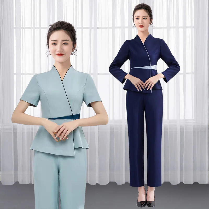 Beauty Salon estheticienne Spa Uniform Massage Work Clothes Foot Therapist Work Gowns for Women black Beautician Uniform Suit
Beauty Salon estheticienne Spa Uniform Massage Work Clothes Foot Therapist Work Gowns for Women black Beautician Uniform Suit