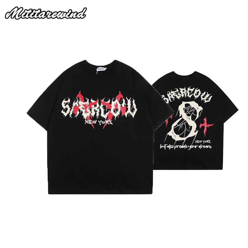 Men's T-shirt Summer New High Street Gothic Short Sleeved Tees Casual Hip Hop Trendy Hip Hop Oversize Loose Top Trendy
Men's T-shirt Summer New High Street Gothic Short Sleeved Tees Casual Hip Hop Trendy Hip Hop Oversize Loose Top Trendy
