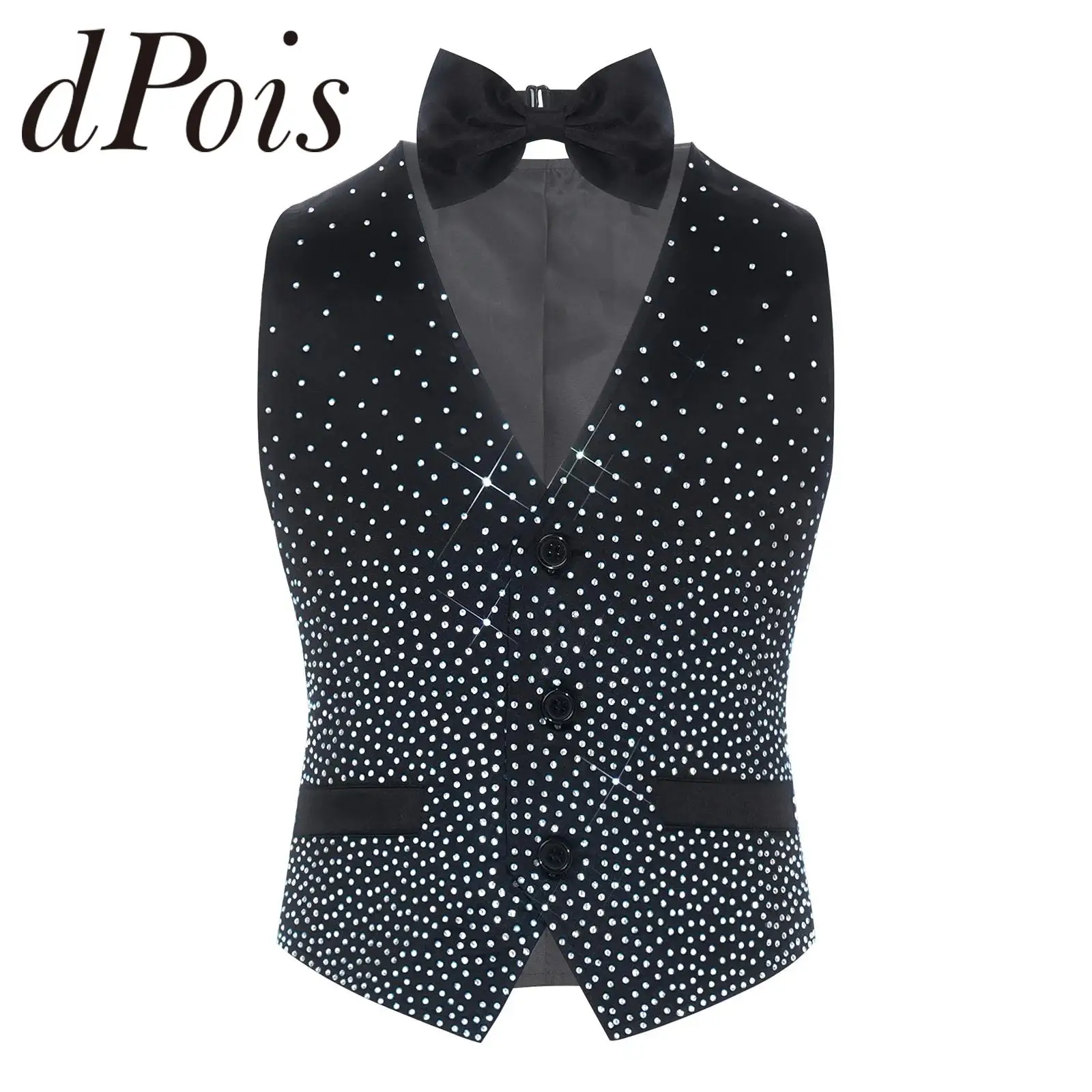 Kids Birthday Party Piano Performance Costumes Children Boy's Vest Gentlemen Rhinestone SleevelessVests for Boy Waistcoat
Kids Birthday Party Piano Performance Costumes Children Boy's Vest Gentlemen Rhinestone SleevelessVests for Boy Waistcoat