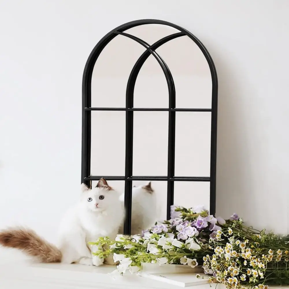 Wall Mounted Mirror, 24"x42" Arched Wall Mirror, Arched Window Shaped armhouse Style with Iron e, Paneled Wall Decor or Bedroom,
Wall Mounted Mirror, 24"x42" Arched Wall Mirror, Arched Window Shaped armhouse Style with Iron e, Paneled Wall Decor or Bedroom,