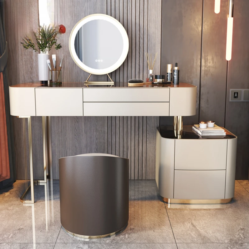 Drawers Light Mirror Vanity Table Nordic Aesthetic Makeup Decor Dressing Table Luxury Desk Schmink Tisch Bedroom Furniture
Drawers Light Mirror Vanity Table Nordic Aesthetic Makeup Decor Dressing Table Luxury Desk Schmink Tisch Bedroom Furniture