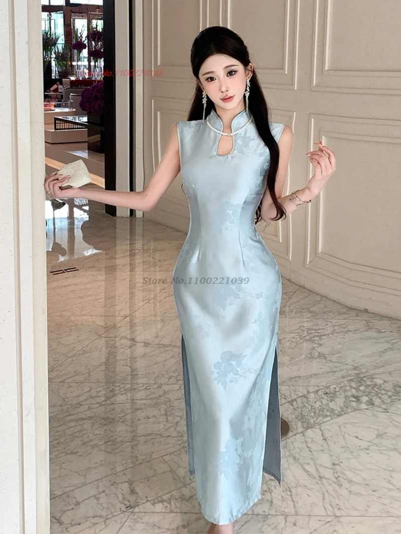 2026 chinese improved cheongsam sleeveless qipao satin jacquard evening party dress traditional banquet qipao nightclub dress
2026 chinese improved cheongsam sleeveless qipao satin jacquard evening party dress traditional banquet qipao nightclub dress