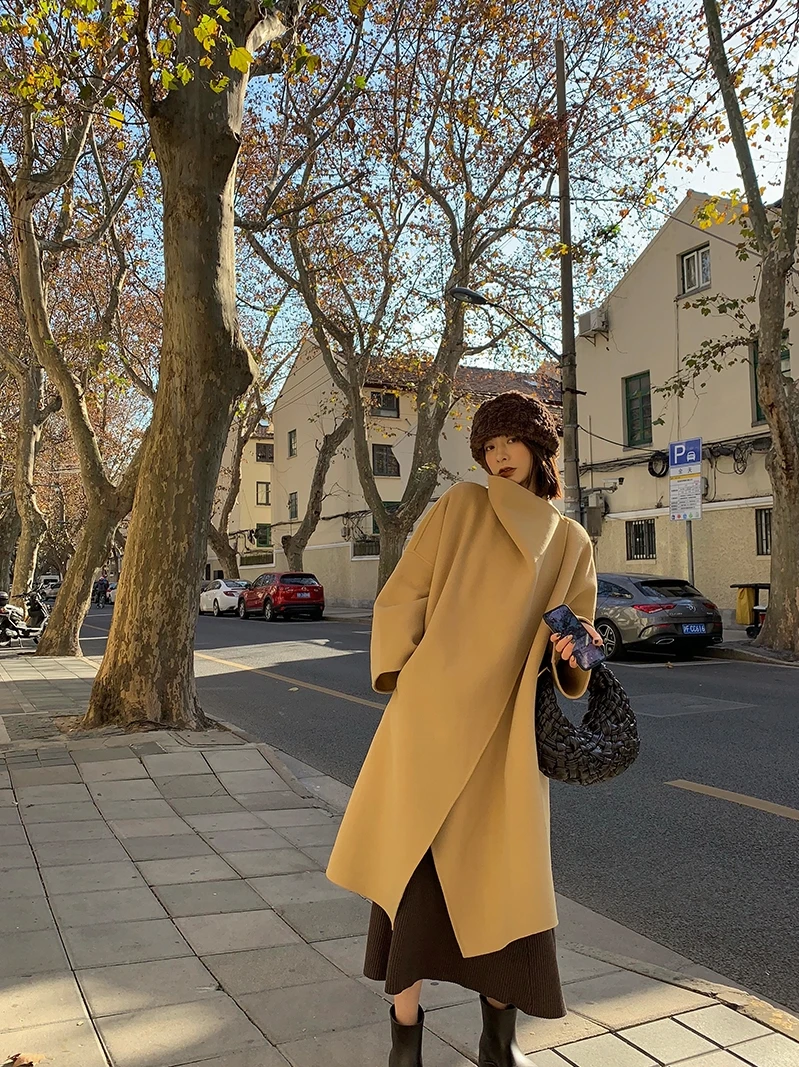 Длинное двустороннее шерстяное пальто Molin, нерегулярное свободное пальто, корейская однотонная зимняя верхняя одежда для поездок на работу для молодых женщин
Длинное двустороннее шерстяное пальто Molin, нерегулярное свободное пальто, корейская однотонная зимняя верхняя одежда для поездок на работу для молодых женщин