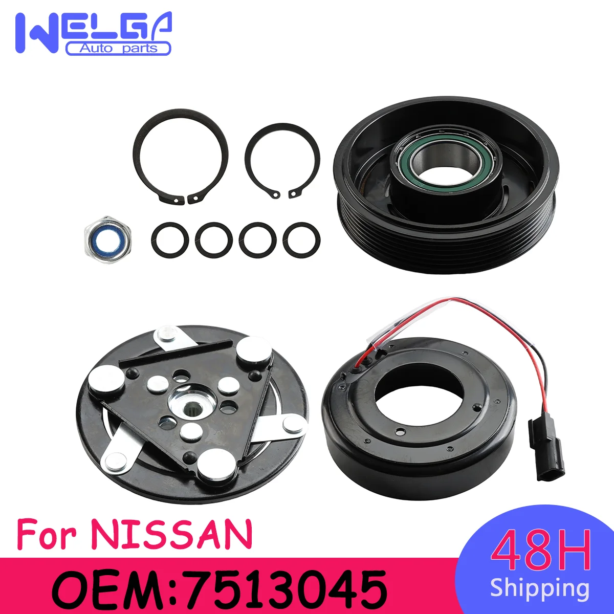 For NISSAN SENTRA 2013-2019 A/C Air Conditioning Compressor Clutch Kit 14SD1733NC 7513045 926003SH0A
For NISSAN SENTRA 2013-2019 A/C Air Conditioning Compressor Clutch Kit 14SD1733NC 7513045 926003SH0A