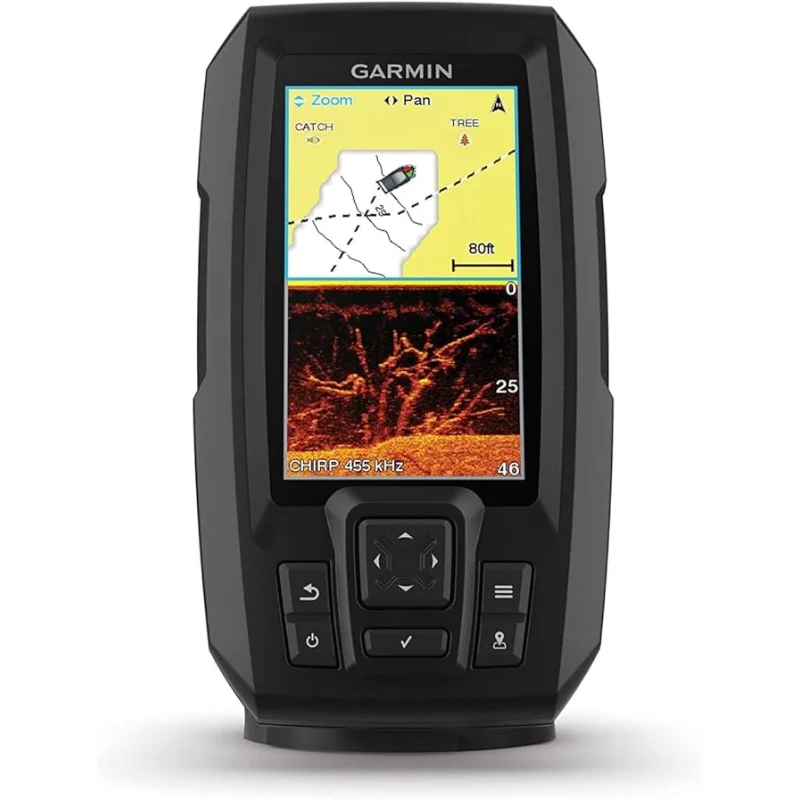 Garmin Striker 4cv with Transducer, 4" GPS Fishfinder with CHIRP Traditional and ClearVu Scanning Sonar Transducer and Built
Garmin Striker 4cv with Transducer, 4" GPS Fishfinder with CHIRP Traditional and ClearVu Scanning Sonar Transducer and Built