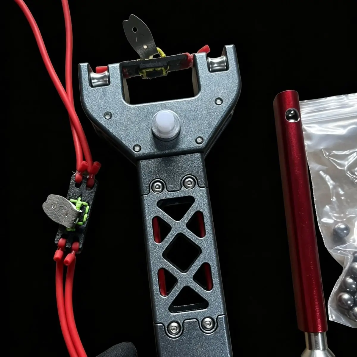 NEW Aluminum Alloy Automatic Loading Slingshot Set CNC Outdoor Entertainment, Competitive Hunting Equipment
NEW Aluminum Alloy Automatic Loading Slingshot Set CNC Outdoor Entertainment, Competitive Hunting Equipment