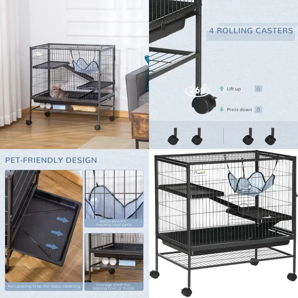 Portable Pet Playpen with Storage and Removable Tray for Small Animals, 31.5 x 20.5 x 33.1
Portable Pet Playpen with Storage and Removable Tray for Small Animals, 31.5 x 20.5 x 33.1