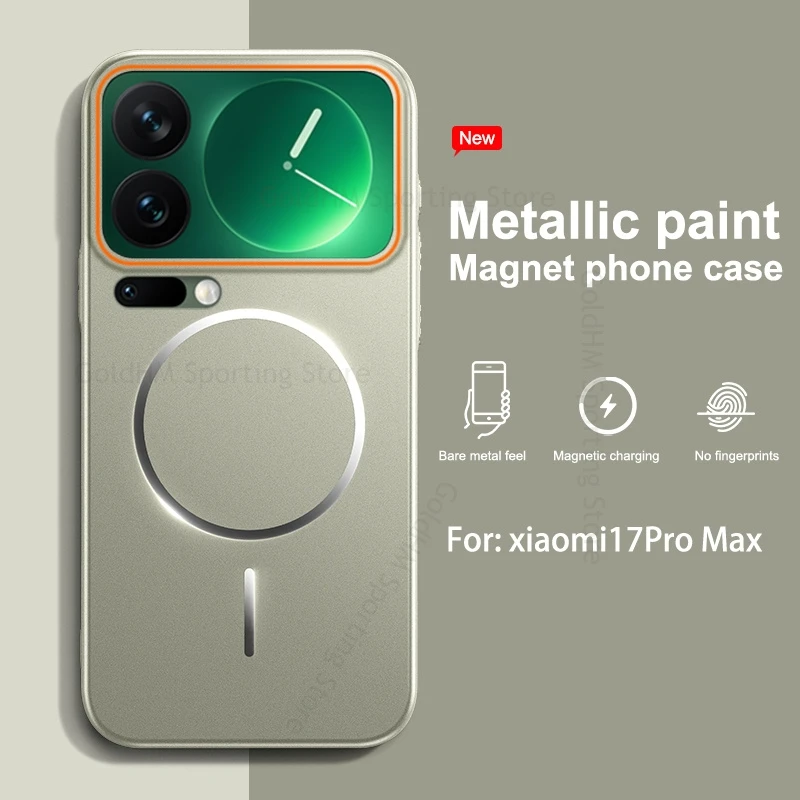 Magnetic For Magsafe Wireless Charging Case For Xiaomi 17 Pro Max Metallic Paint Hard Matte Shockproof Cover For Mi 15 14 17 Pro
Magnetic For Magsafe Wireless Charging Case For Xiaomi 17 Pro Max Metallic Paint Hard Matte Shockproof Cover For Mi 15 14 17 Pro