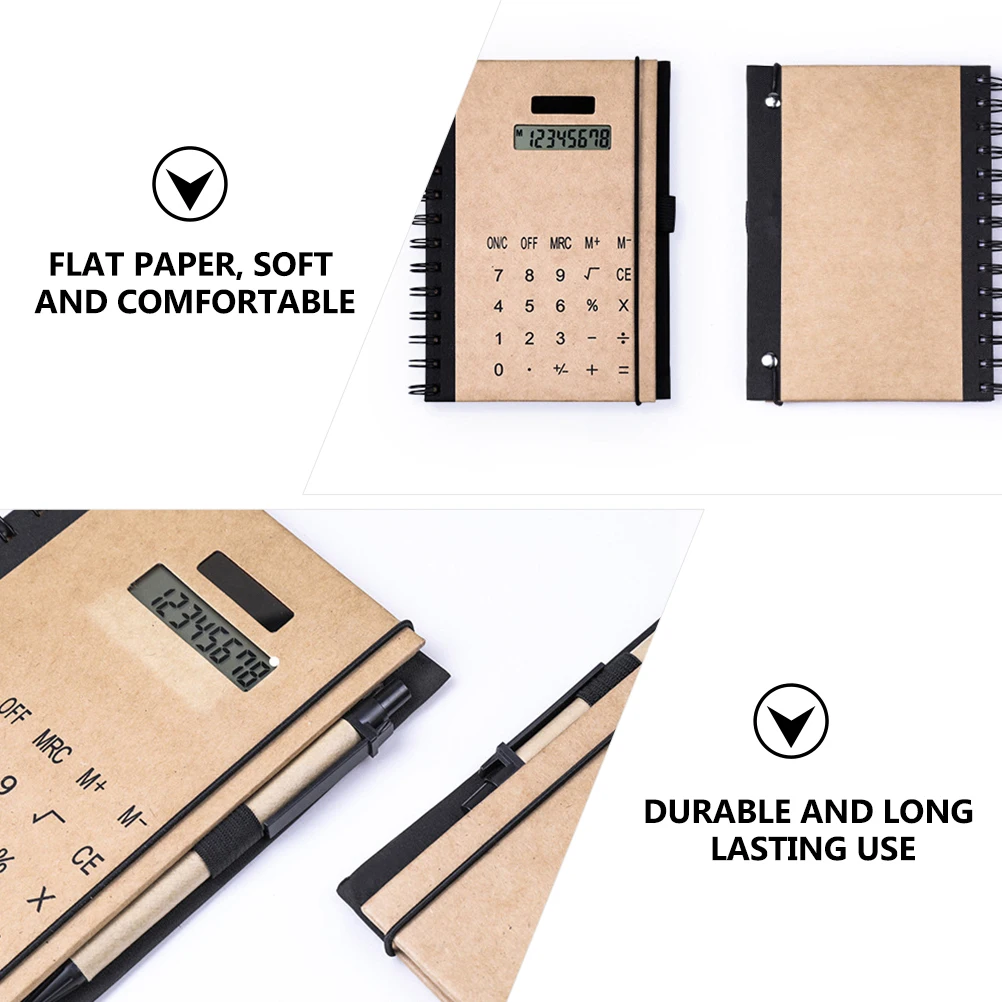 Solar Calculator Notepad Premium Hardcover Writing Pad Business Office Diary Spiral Bound Lined Paper Travel Student Planner
Solar Calculator Notepad Premium Hardcover Writing Pad Business Office Diary Spiral Bound Lined Paper Travel Student Planner