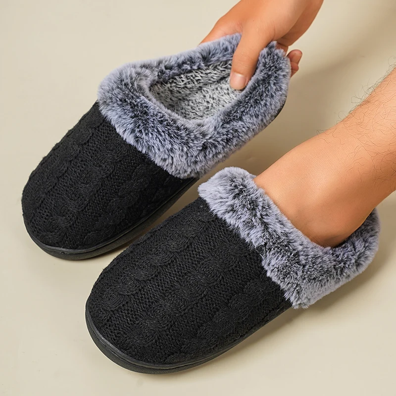 Comfortable Knitted Fur Home Slippers Women Winter Indoor Non Slip Warm Cotton Shoes Woman Plus Size 45 Soft Plush Slides Female
Comfortable Knitted Fur Home Slippers Women Winter Indoor Non Slip Warm Cotton Shoes Woman Plus Size 45 Soft Plush Slides Female