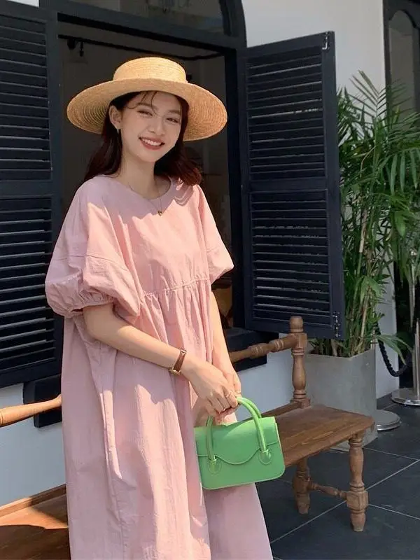 plus Size Bubble Sleeve Dress Back Tie Loose Fit Summer Long Skirt for Heavy Girls Teenage Style High Waist Non Ironed
plus Size Bubble Sleeve Dress Back Tie Loose Fit Summer Long Skirt for Heavy Girls Teenage Style High Waist Non Ironed